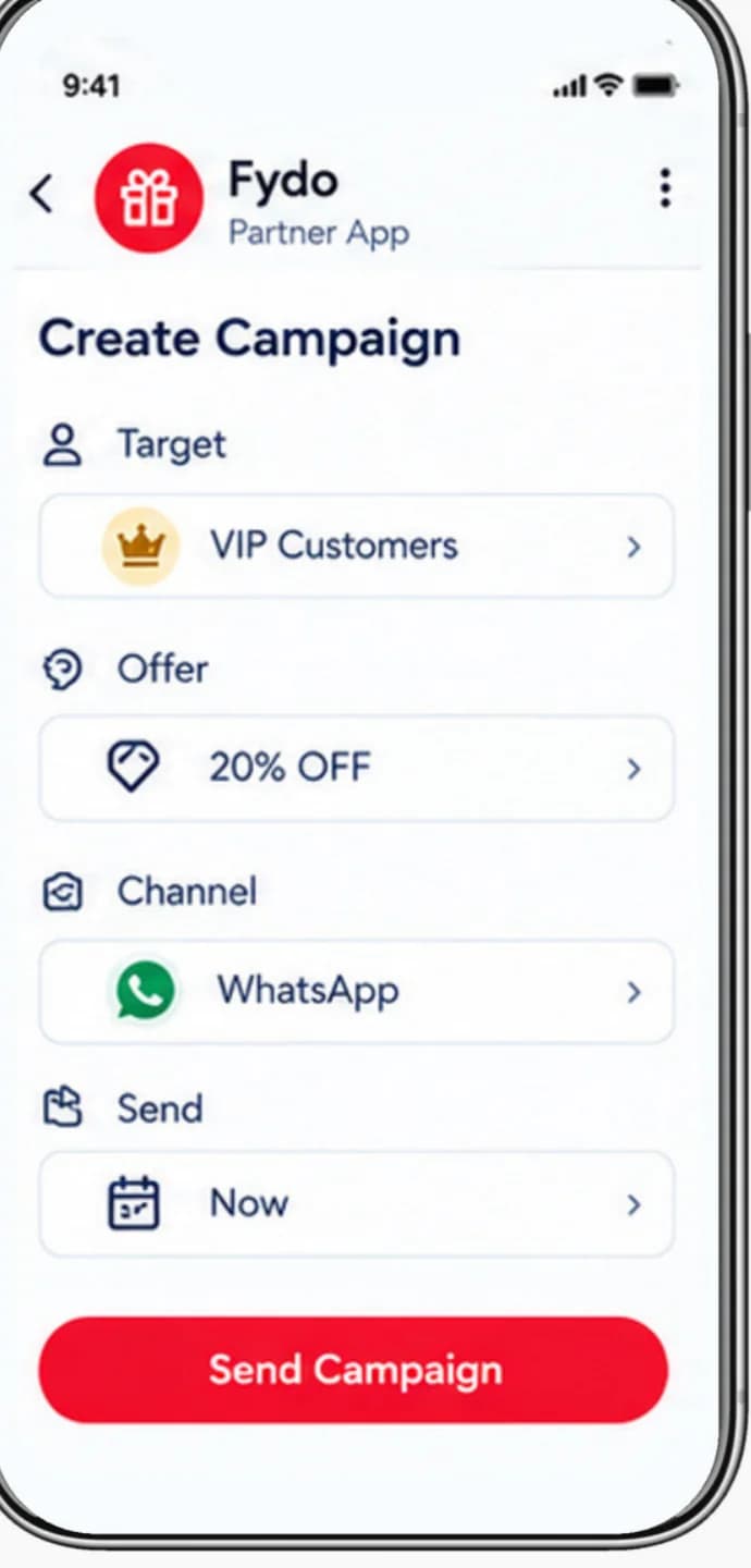 The Create Campaign screen