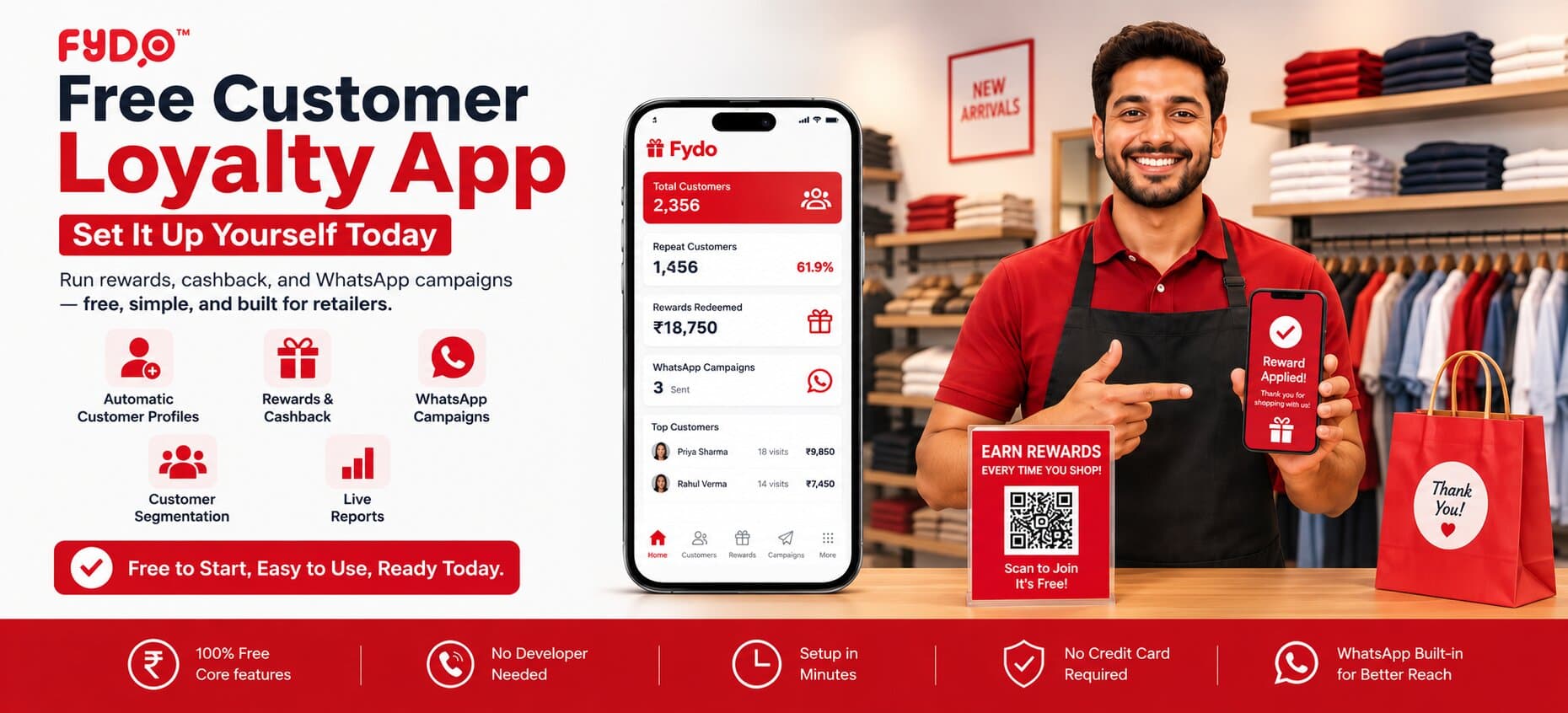 Free Customer Loyalty App for all Businesses